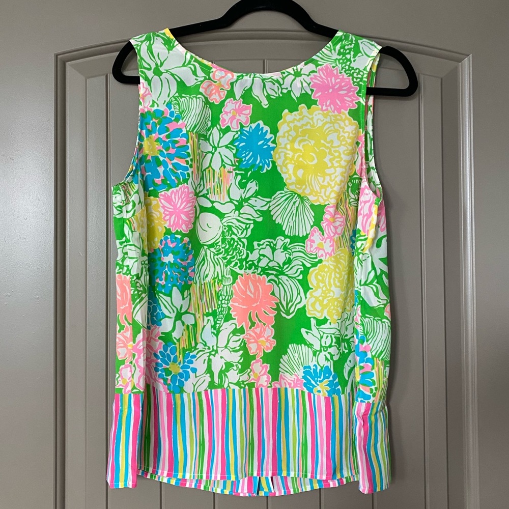 Lilly Pulitzer Iona Shell Silk Top